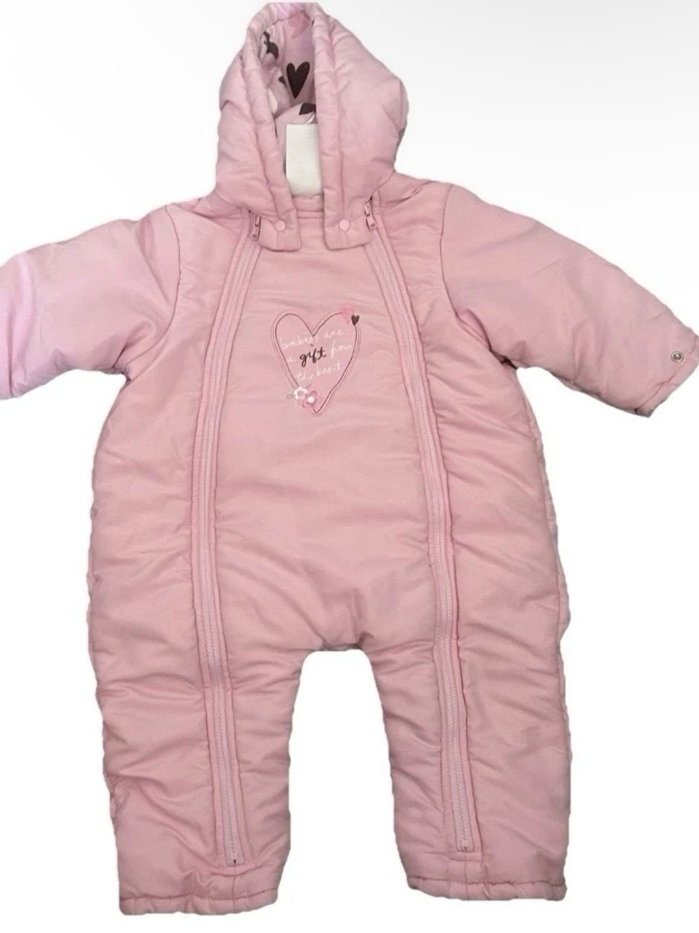 Baby Girl Pink Snow Suit Size 6-9 Months